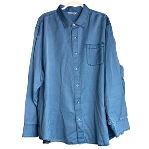 Tommy Bahama Mens 2XLB Long Sleeve Mambo Blue Shirt NWT